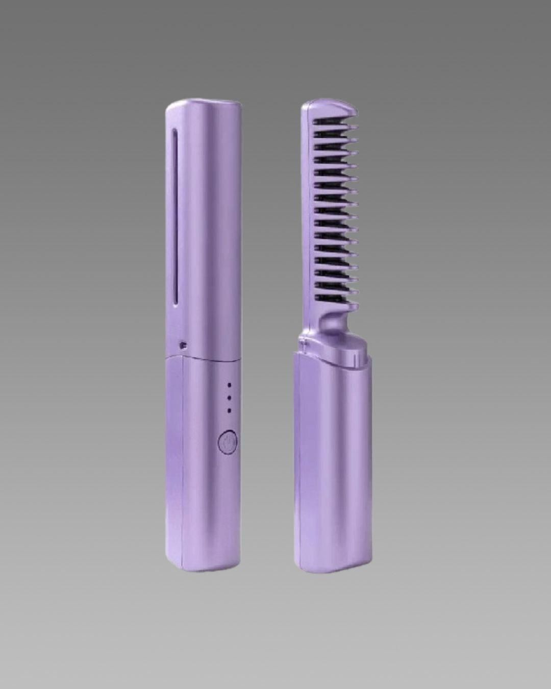 Meneflix Portable Cordless Mini Hair Straightener – Rechargeable Hot Comb