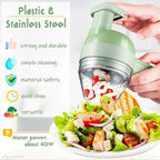 4-in-1 Portable Electric Vegetable & Food Cutter – Wireless Food Chopper for Garlic, Onion, Chili, Ginger, Celery with Cleaning Brush