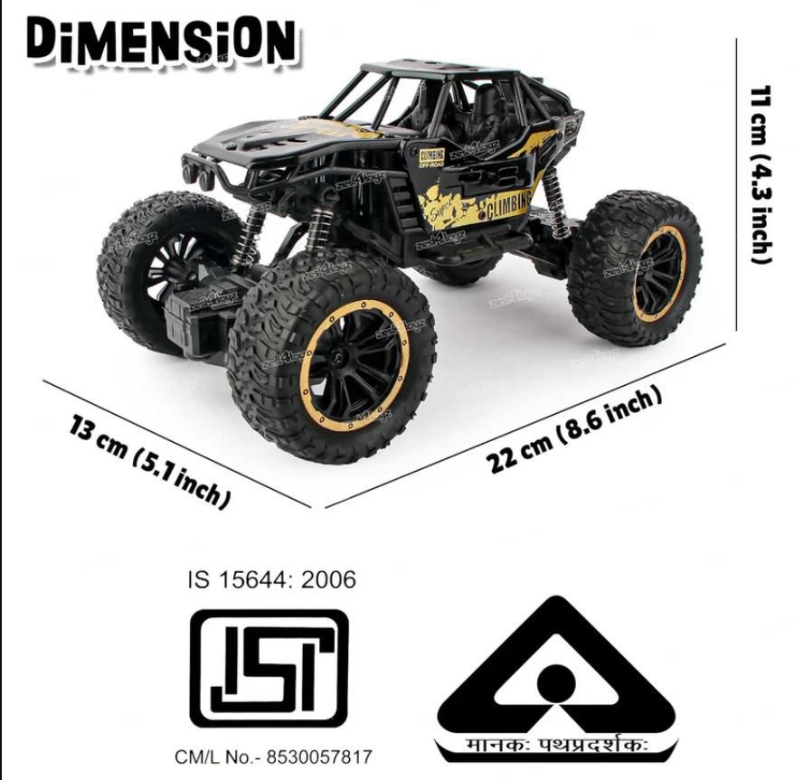 Remote-Controlled Monster Truck Rock Crawler – High-Power Off-Road RC Car for Kids (Assorted Color, Pack of 1)